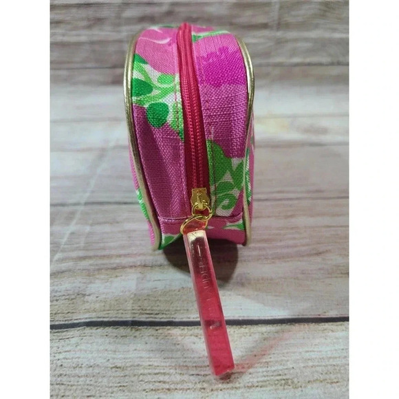 Lilly Pulitzer for Estee Lauder Women's Travel Make-up Bag Pouch Pink Floral - Picture 4 of 8